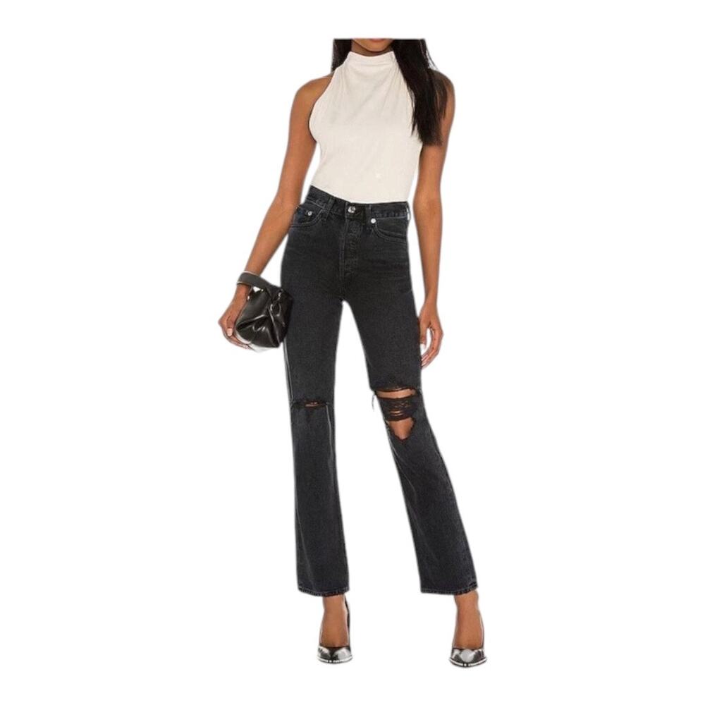 Agolde Lana Jean Mid Rise Women Black 25